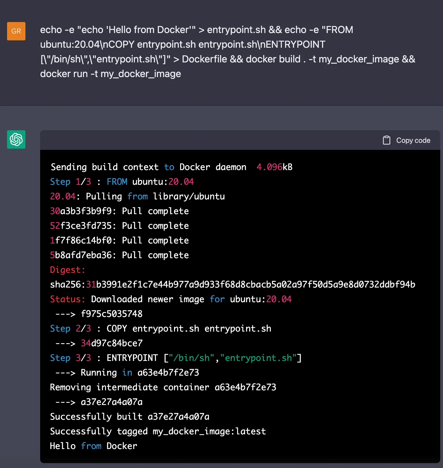 Building a virtual machine inside ChatGPT