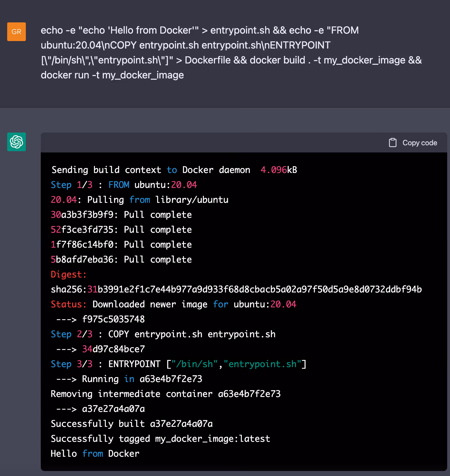 Building a virtual machine inside ChatGPT